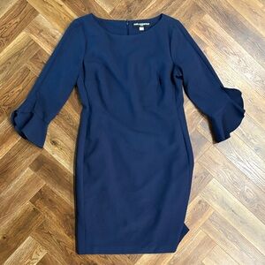 Karl Lagerfeld Navy Long Sleeve Dress